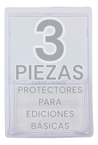 3pz Protector Base Exhibidor Hot Wheels Ediciones Básicas