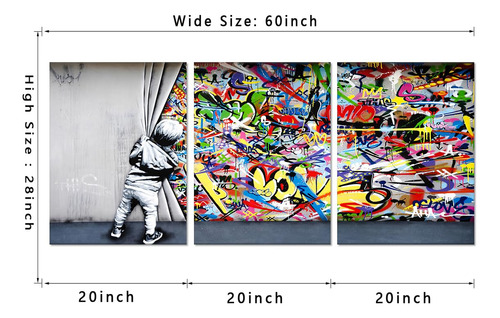 Cuadro En Lienzo Mamago Classic Street Art Banksy Graffiti 1