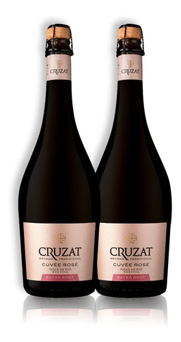 Cruzat Cuvée Rosé Champagne Extra Brut Kit X2u 750ml