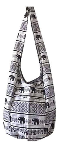 Bolso Bandolera Elefante, Bolso Satchel, Tejido Local, Blanc