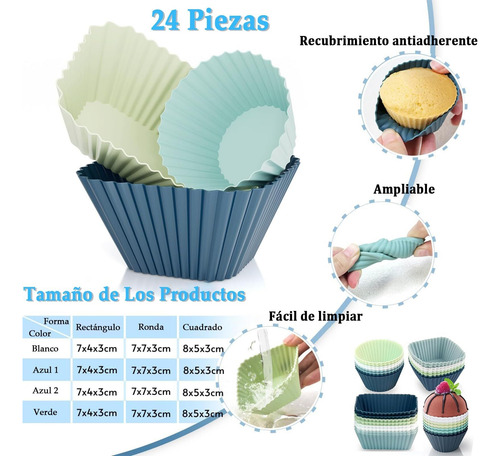Moldes Silicona Reutilizables, Moldes Silicona Para Cupcakes