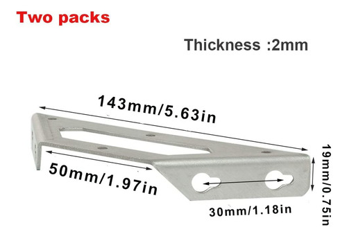 Pzrt - 2 Soportes De Esquina De Acero Inoxidable Para Mueble