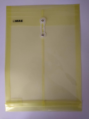 Sobre Bolsa Mae Vertical Plástico Grueso Tamaño Carta 12pzas Color Amarillo
