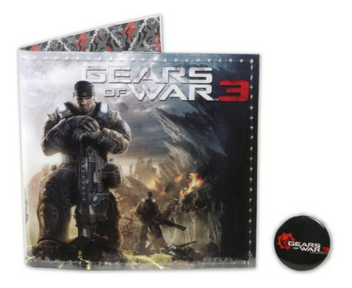 Billetera De Vinilo  Gears Of War 3 Con Arte De Caja 1