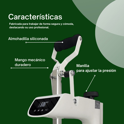 Policart Estampadora Sublimadora 9 en 1 Plancha 38x38 para DTF Remeras Tazas Gorras Platos Buzos Jarros Textiles Bolsas Fundas Para Celulares Profesional