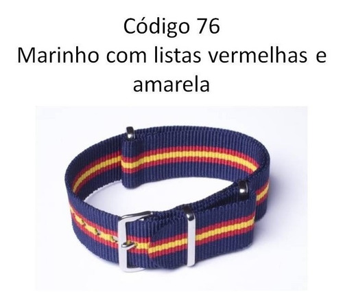 Pulseira Nylon Nato Todas As Cores + Brinde Anúncio 5 / 8