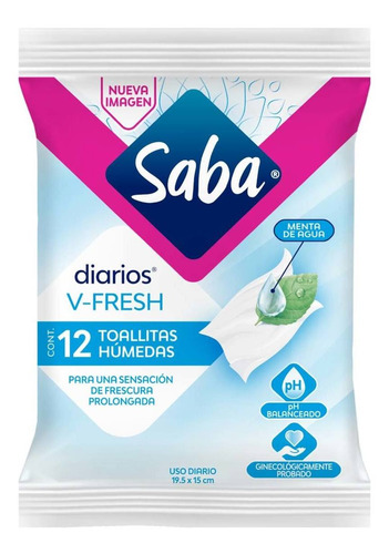 Saba V-fresh 12 Unidades Por Envase 