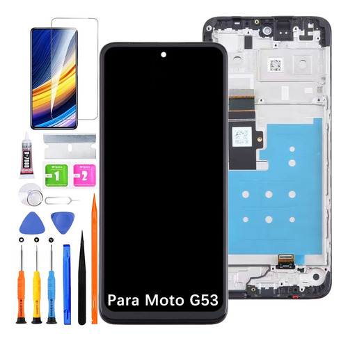 Pantalla Lcd Táctil Para Moto G53 Xt2335 Con Marco Original