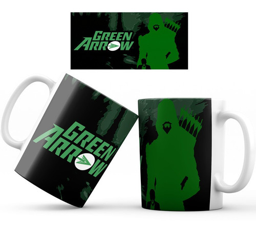 Mug Taza Green Arrow Flecha Verde Superheroe Dc Comic 03