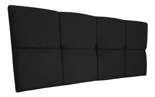 Cabeceira Painel Casal 1,40m Nina Suede Preto - Pallazio