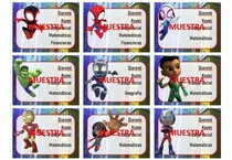 Comprar Etiquetas Escolares Spidey Para Cuadernos Lápices Y Libros