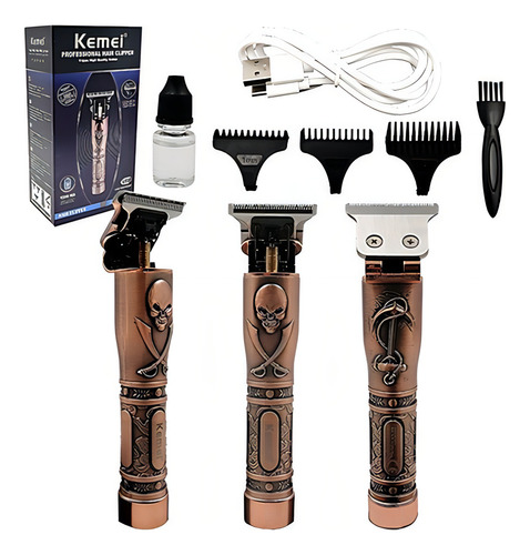 Maquina De Acabamento Aparar Barba Pezinho Pronta Cor Bronze 100v/240v