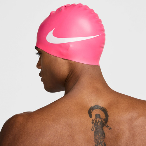 Gorra De Natación Nike Swim Big Swoosh Rosa Dn3898-645 Color HIPERROSA/BLANCO Talla UNIT
