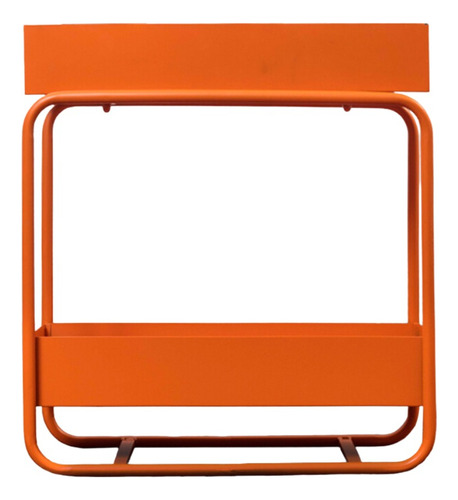 Mesa Rectangular Metálica Naranja Zum