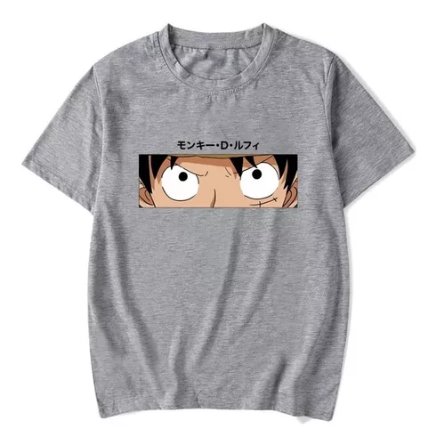 Camiseta Luffy Rosto Roblox Em Algodão Adulto Unisex TSM Camisa