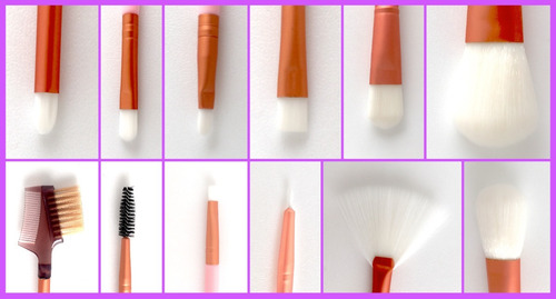 Imagen 7 de 7 de 12 Brochas Maquillaje Profesionales Extra Suaves Con Estuche