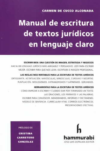 Manual De Escritura De Textos Jurídicos / De Cucco