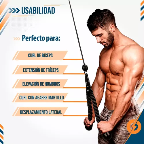 Lazo Cuerda profesional - Tríceps Bíceps Gimnasio Multifuerza