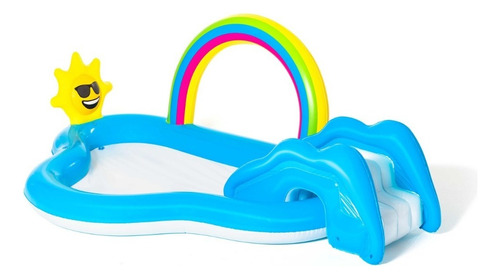 Pileta Play Center Arco Iris Bestway Inflable Con Tobogán