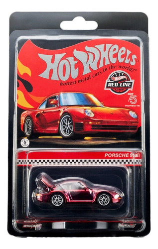 Hot Wheels Porsche 959 1986 Red Line Club Rlc 75 Aniversario (Reacondicionado)