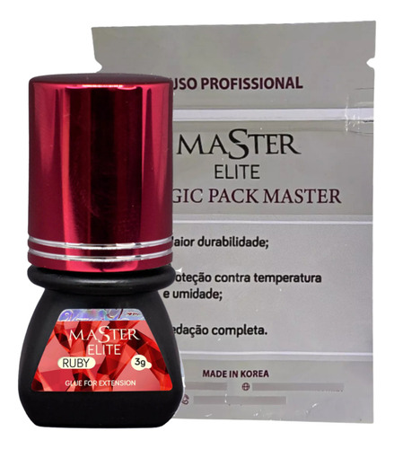 Cola Elite Ruby 3ml Extensão De Cílios