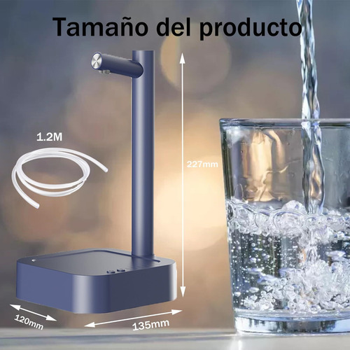 Dispensador Agua Recargable Por Usb, Portátil Y Desmontable