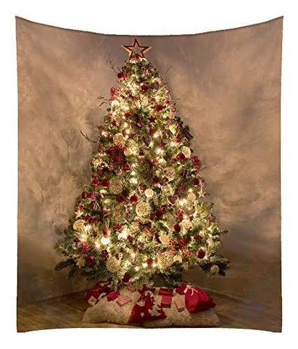 Christmas Tapestry Wall Hanging Home Xmas Decorative De...