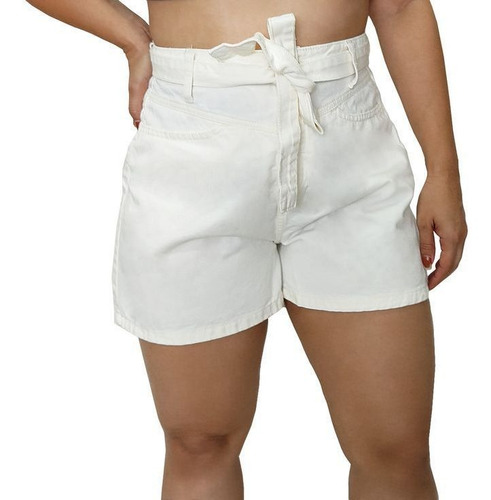 Short Hering Feminino Jeans Curto Cintura Alta Algodão