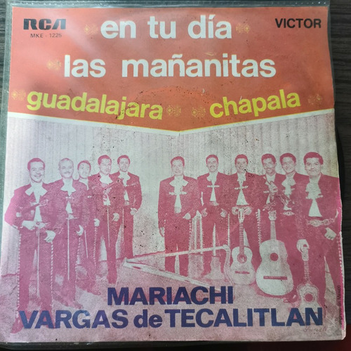 Disco 45 Rpm: Mariachi Tecalitlan- Guadalajara Chapala