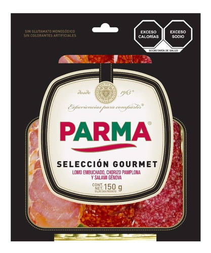 Selección De Embutidos Lomo, Chorizo, Salami Gourmet Parma 150g