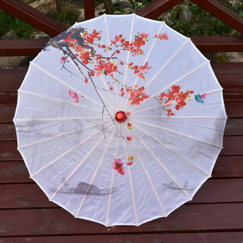 Guarda-chuva Decorativo Chinês/japonês Flor De Ameixa B