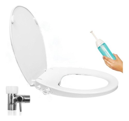 Asiento De Inodoro Geniebidet Bidet Alargado Boquillas Con T