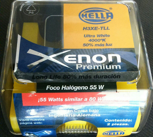 Focos H3 Tipo Xenón Premium Hella Original