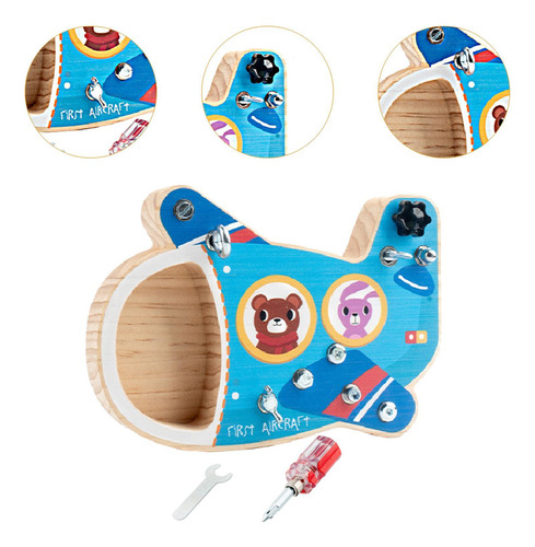 Juego De Destornilladores De Madera Para Niños Y Avión