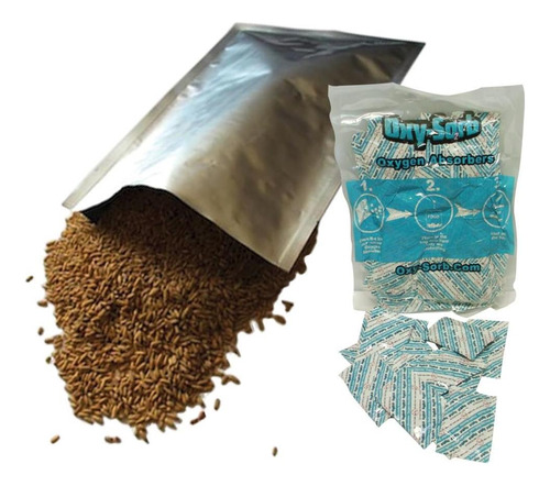 Bolsas De Mylar De Galones Secos Con Absorbente De Oxígeno A