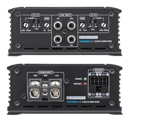 Amplificador Db Drive Euphoria Ultra Compacto 4ch Fm100.4 Color Negro