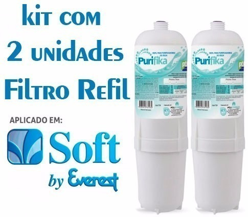Kit C/2filtro Vela Para Purificador De Água Soft Everest 2x