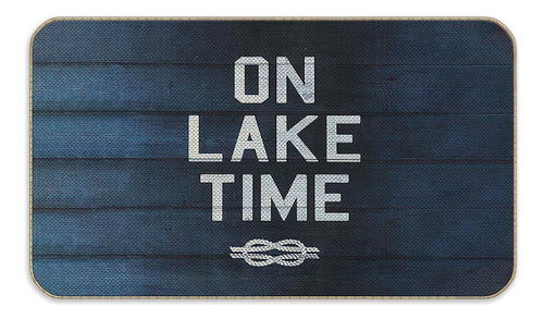 En El Lago Tiempo - Tapete Vintage Azul Marino Para Puerta D