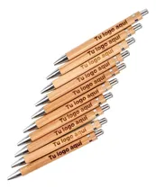 Comprar 25 Lapiceras De Bambú Personalizadas - Grabado Láser