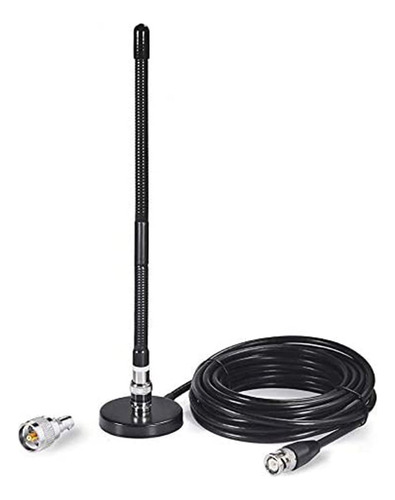 Antena Aérea Cb, 27 Mhz, Base Magnética Soft Whip Bnc Pl2