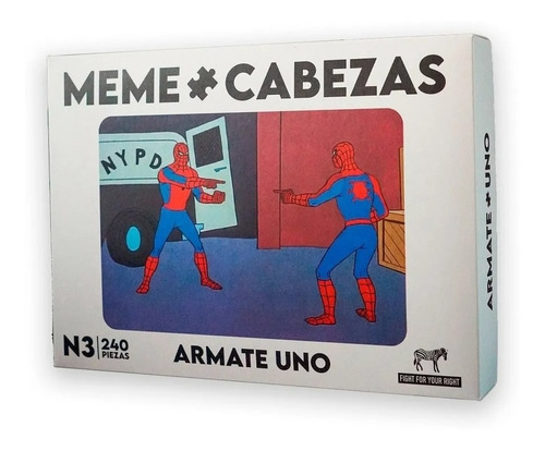 Juego De Mesa Memecabeza Fight Rompecabeza Spiderman