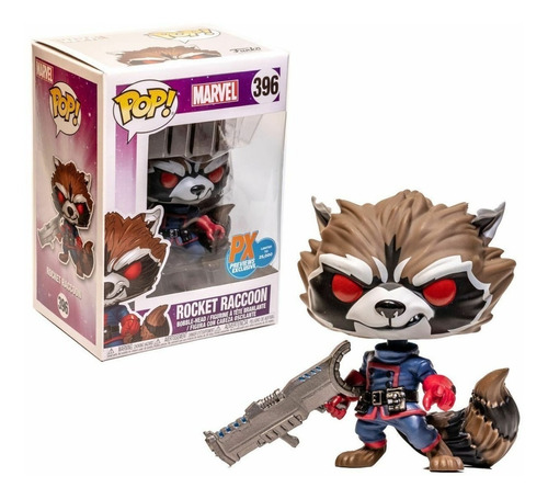 Funko Pop! Marvel: Rocket Guardianes De La Galaxia Px Exclus