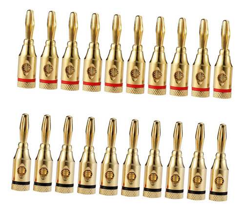 20x Conector Banana Placa Dorada Conector Banana Accesorio