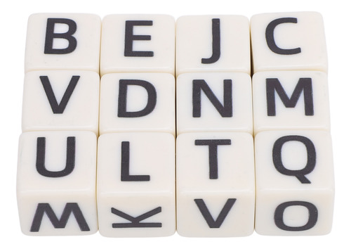 Juego De Dados Clásico Con 12 Letras Inglesas De Seis Caras