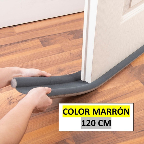 Imagen 6 de 8 de Zócalo Burlete Suprabond Doble Bajo Puerta 120cm - Marrón