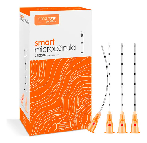 Smart Gr Caixa Com 10 Unidades Smart Micro Cânula 25g X 50mm