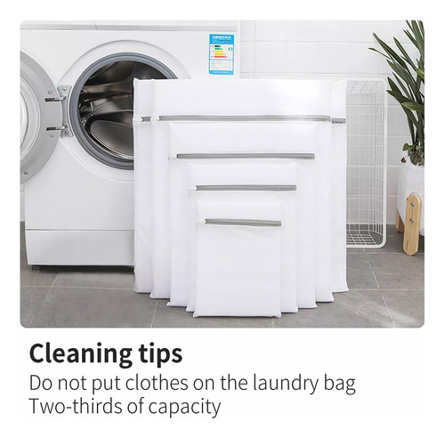 Pacote Com 10 Sacos De Roupa Suja De Malha Para Lavagens Del