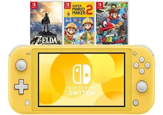 Nintendo Switch Lite Yellow + 3 Juegos Fisicos + Regalo.