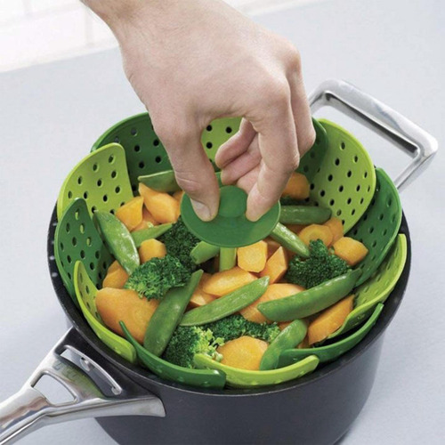 Vaporizador De Verduras Expandible Cesta De Vapor Plegable V