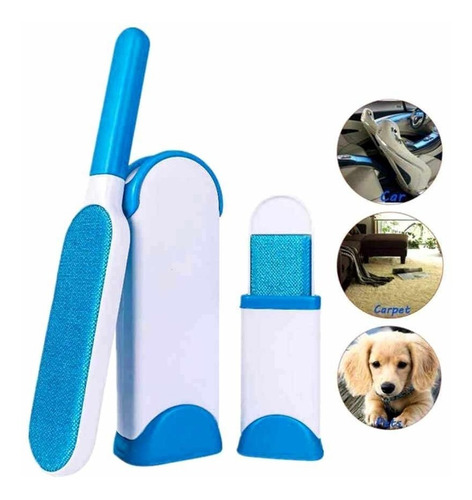 Imagen 4 de 10 de Set 2 Cepillos Quita Pelo Pelusa Mascotas Sillon Auto Ropa
